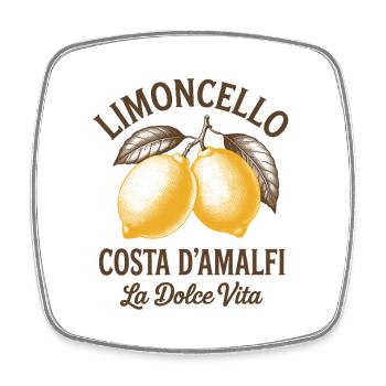 Limoncello Costa d’Amalfi La Dolce Vita - Magnet carré - blanc - Devant