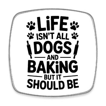 Pâtisserie Dire Chiens Drôle Pâtisserie Cadeau - Magnet carré - blanc - Devant