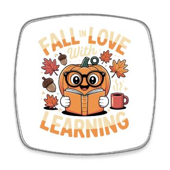 Fall In Love With Teaching Fall Teacher - Square fridge magnet - white - Front