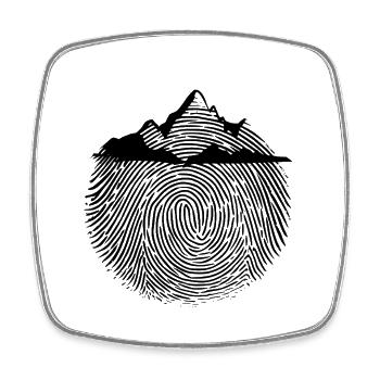 Bergwandern Liebe Klettern - Viereckiger Kühlschrankmagnet - Weiß - Vorne