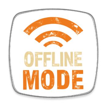Endlich im Funkloch – Offline-Modus - Viereckiger Kühlschrankmagnet - Weiß - Vorne