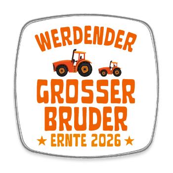 Werdender Grosser VVruder Ernte 2026 - Viereckiger Kühlschrankmagnet - Weiß - Vorne