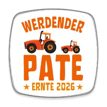 Futur parrain Récolte 2026 - Magnet carré - blanc - Devant