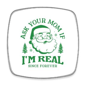 Santa Claus design for Christmas and winter - Square fridge magnet - white - Front