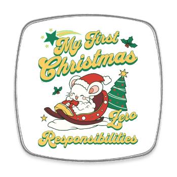 Funny Santa Claus Design for Feast of Love - Square fridge magnet - white - Front