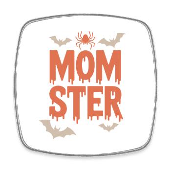 Momster Halloween Fontdrip - Magnet carré - blanc - Devant