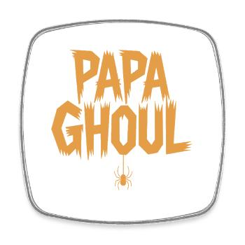 Papa Ghoul Spinnenhänger - Viereckiger Kühlschrankmagnet - Weiß - Vorne