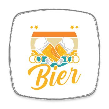 Bräutigam Polterabend Junggesellenabschied - Viereckiger Kühlschrankmagnet - Weiß - Vorne