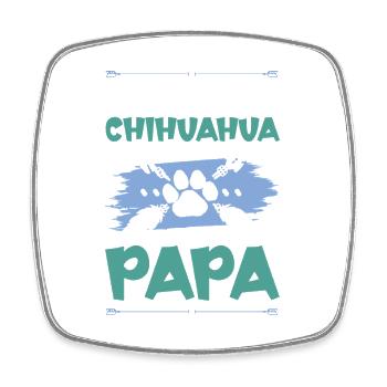 Chihuahua Chiens Papa - Magnet carré - blanc - Devant