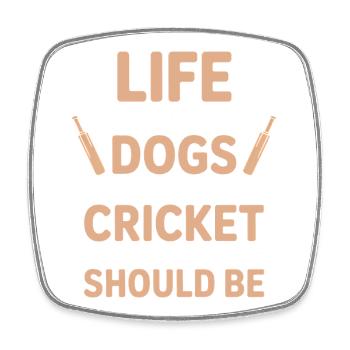 Cricket Dire Chiens Drôle Cricket Cadeau - Magnet carré - blanc - Devant