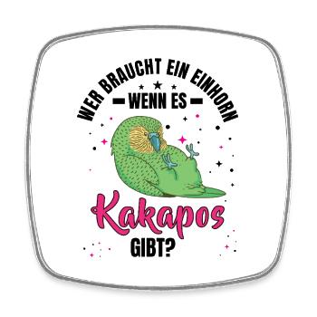 Kakapo ist echt Neuseeland Kakapo - Viereckiger Kühlschrankmagnet - Weiß - Vorne