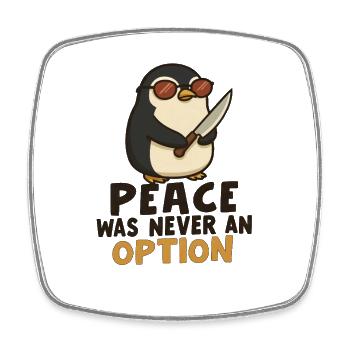 Cool Penguin Halloween Monster Funny Sayings - Square fridge magnet - white - Front