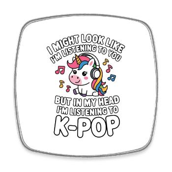 K-Pop Drôle Corée Musique Anime - Magnet carré - blanc - Devant