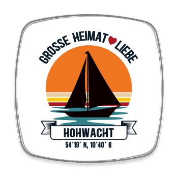 Hohwacht Heimat Segler Hohwachter Bucht Ostsee - Viereckiger Kühlschrankmagnet - Weiß - Vorne