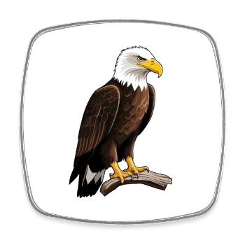 Imperial eagle on branch - Square fridge magnet - white - Front
