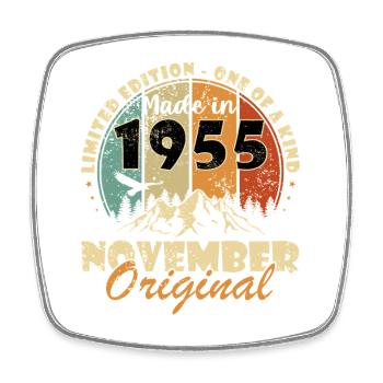 70th Anniversary - Original - November 1955 - Square fridge magnet - white - Front