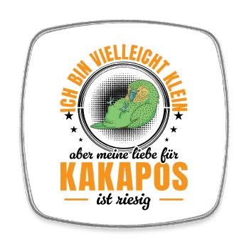 Kakapo ist riesig Neuseeland Kakapo - Viereckiger Kühlschrankmagnet - Weiß - Vorne