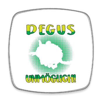 Life without a degu Common degu - Square fridge magnet - white - Front