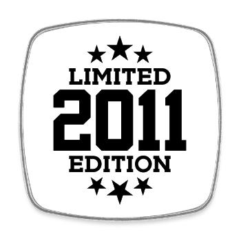LIMITED EDITION 2011 15. GEBURTSTAG - Viereckiger Kühlschrankmagnet - Weiß - Vorne