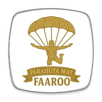 Tahitian Parachute - Square fridge magnet - white - Front