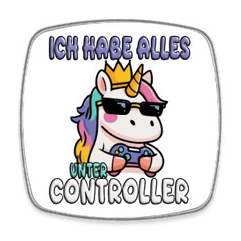 Einhorn gaming controller - Viereckiger Kühlschrankmagnet - Weiß - Vorne