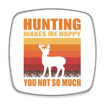 Hunter Gifts Hunting Hunting Hunter Exam - Square fridge magnet - white - Front