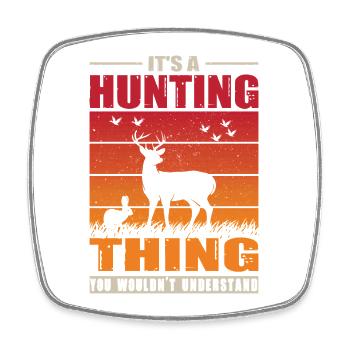 Hunter Gift Hunting Hunting Hunter Exam - Square fridge magnet - white - Front