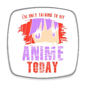 Anime Manga Otaku Kawaii Japan Cosplay Comic - Square fridge magnet - white - Front
