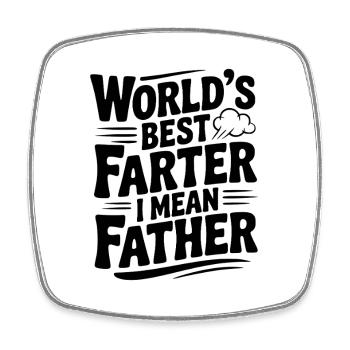 Der beste Farker der Welt, ich meine Vater - Viereckiger Kühlschrankmagnet - Weiß - Vorne