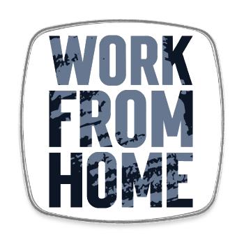 Work from Home Textured - Square fridge magnet - white - Front
