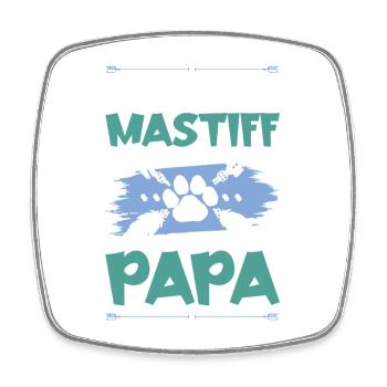 mastiff hunde papa - Viereckiger Kühlschrankmagnet - Weiß - Vorne
