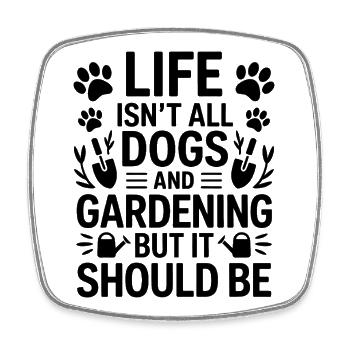 Garten Spruch Hunde Lustiges Gartenarbeit Geschenk - Viereckiger Kühlschrankmagnet - Weiß - Vorne