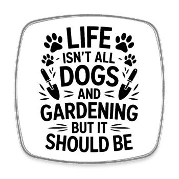 Garten Spruch Hunde Lustiges Gartenarbeit Geschenk - Viereckiger Kühlschrankmagnet - Weiß - Vorne
