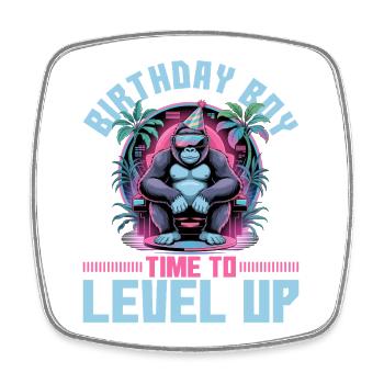 Anniversaire Gamer VR - Magnet carré - blanc - Devant