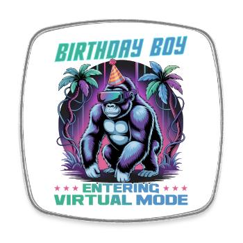 Anniversaire Gamer VR - Magnet carré - blanc - Devant