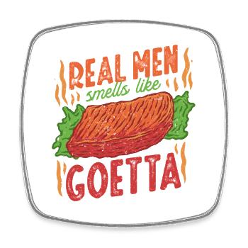 Goetta Wurst - Viereckiger Kühlschrankmagnet - Weiß - Vorne