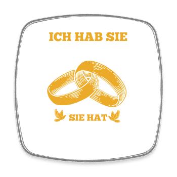 JGA Team Bräutigam Junggesellenabschied - Viereckiger Kühlschrankmagnet - Weiß - Vorne