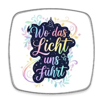 Wo das Licht uns führt - Viereckiger Kühlschrankmagnet - Weiß - Vorne