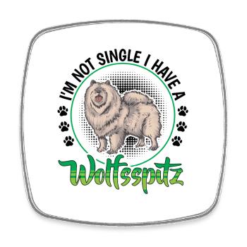 Wolfspitz not single German Wolfspitz - Square fridge magnet - white - Front