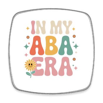 Proud ABA Therapeutin mit Herz - Viereckiger Kühlschrankmagnet - Weiß - Vorne