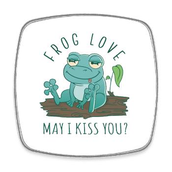 Je ne suis pas une grenouille, je suis un prince -Lovedesign - Magnet carré - blanc - Devant