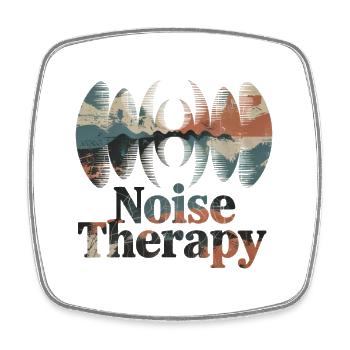 Retro Grunge – Noise Therapy - Viereckiger Kühlschrankmagnet - Weiß - Vorne