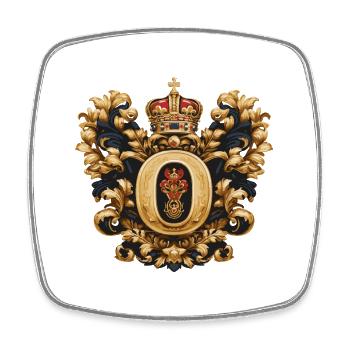 O Letter Name Crown - Square fridge magnet - white - Front