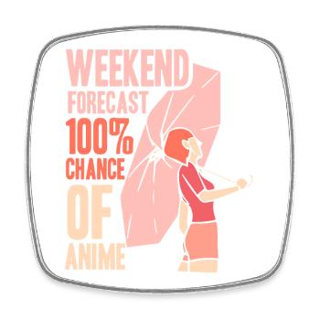 Anime Manga Otaku Kawaii Japon Cosplay Bande dessinée - Magnet carré - blanc - Devant