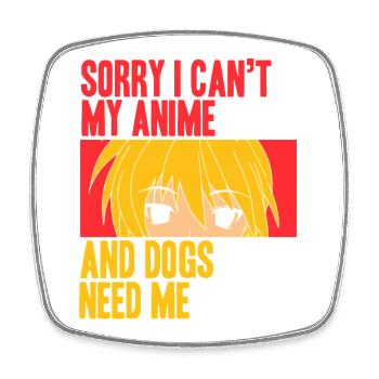 Anime Manga Otaku Kawaii Japan Cosplay Comic - Square fridge magnet - white - Front