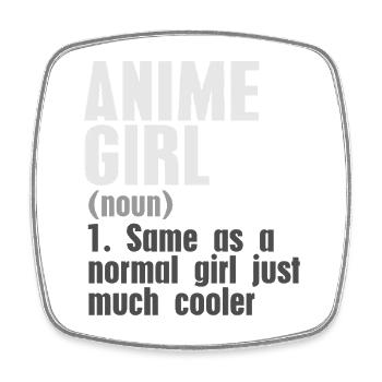 Anime Manga Otaku Kawaii Japan Cosplay Comic - Square fridge magnet - white - Front