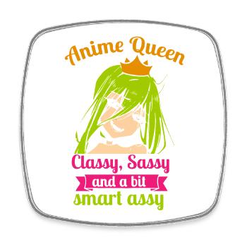 Anime Queen Manga Otaku Kawaii Japan Cosplay Comic - Square fridge magnet - white - Front