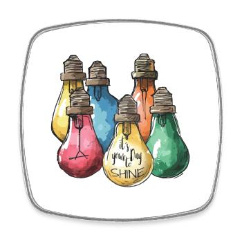 It’s Your Day to Shine – Sei das Licht! - Viereckiger Kühlschrankmagnet - Weiß - Vorne