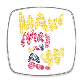 Bon - Humeur positive - Magnet carré - blanc - Devant