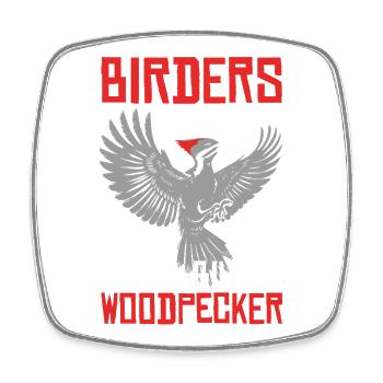 Elfenbein Specht Vogelbeobachter - Viereckiger Kühlschrankmagnet - Weiß - Vorne